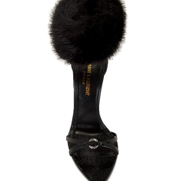 SAINT LAURENT GIPPY 110 HEELED AYERS SANDALS SIZE 37.5 NIB - Picture 5 of 13